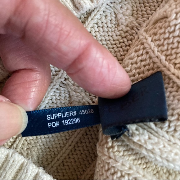 Polo by Ralph Lauren Men Cable Knit Sweater L 100% Tussah Silk V-Neck Pony Logo - Picture 11 of 11